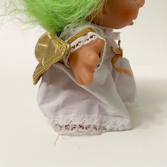 Vintage Dam Troll Angel Green Hair Doll - Picture 12 of 16